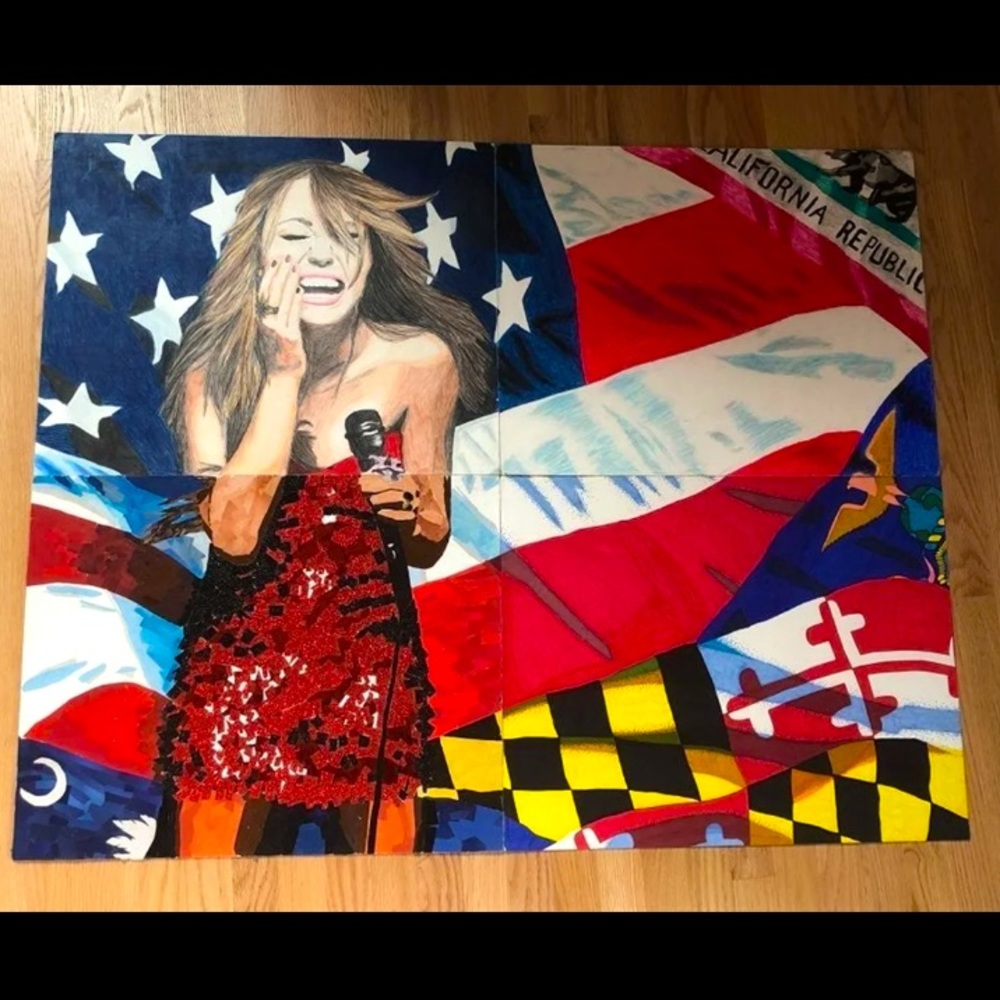 Miley Cyrus Party in the USA original Wall Art